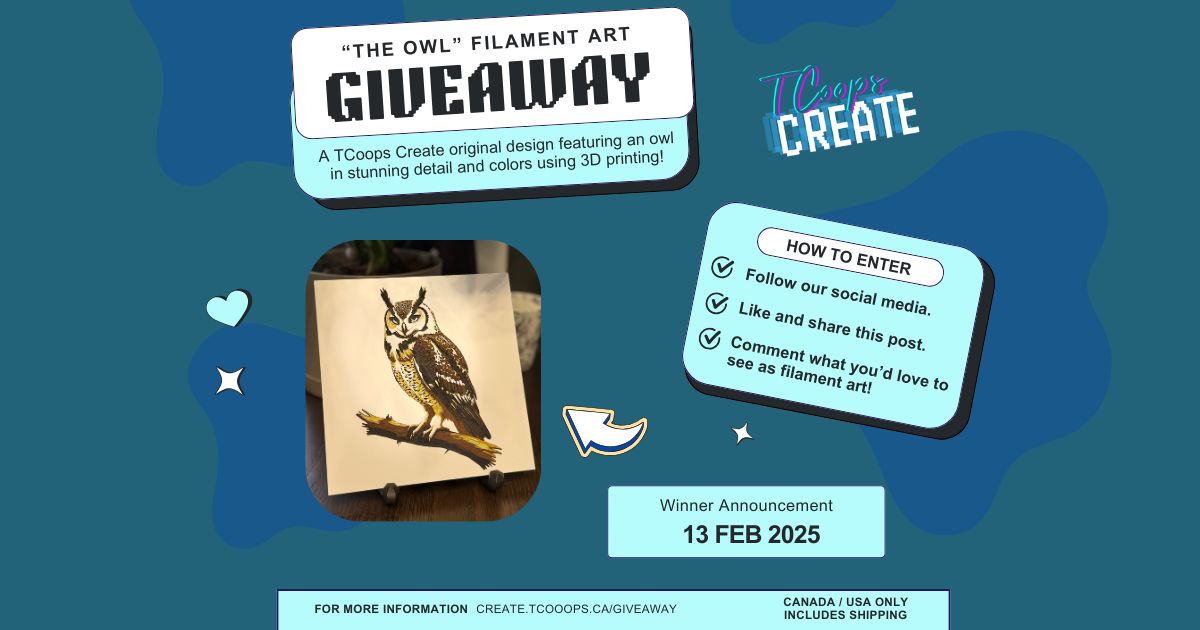 “The Owl” Filament Art Giveaway