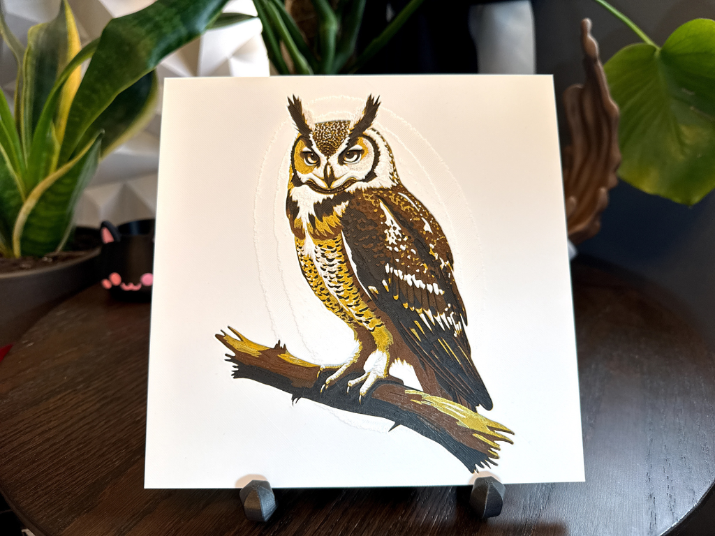 The Owl – HueForge Filament Art