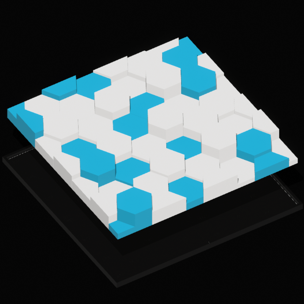 Hexagon Wall Art in Light Blue