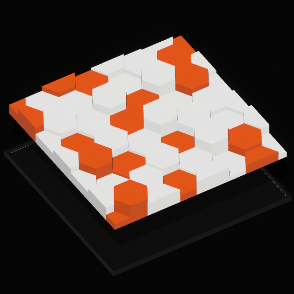 Hexagon Wall Art in Orange
