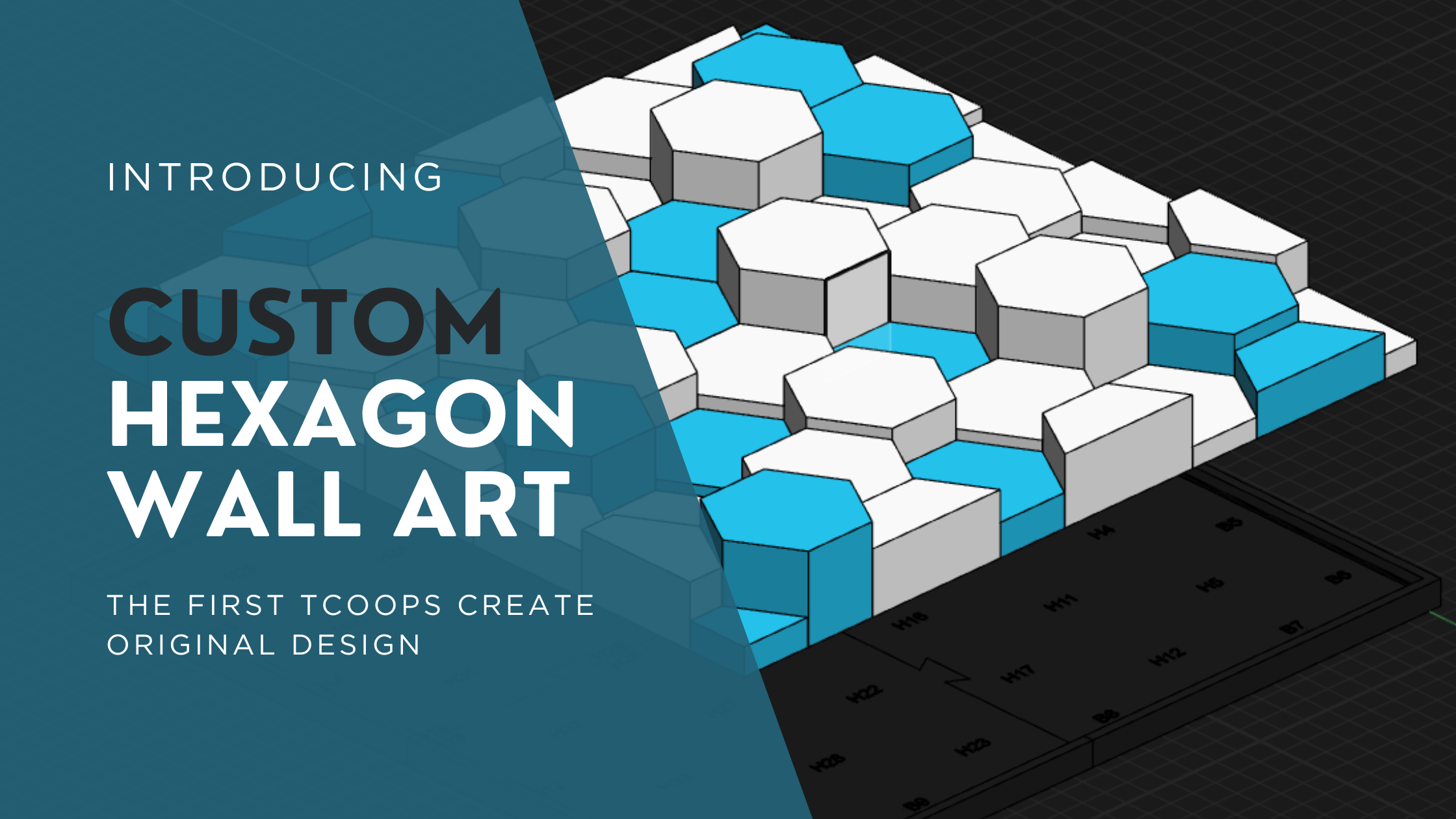 Hexagon Wall Art Design: A Customizable 3D-Printed Wall Decor with Magnetic Color System