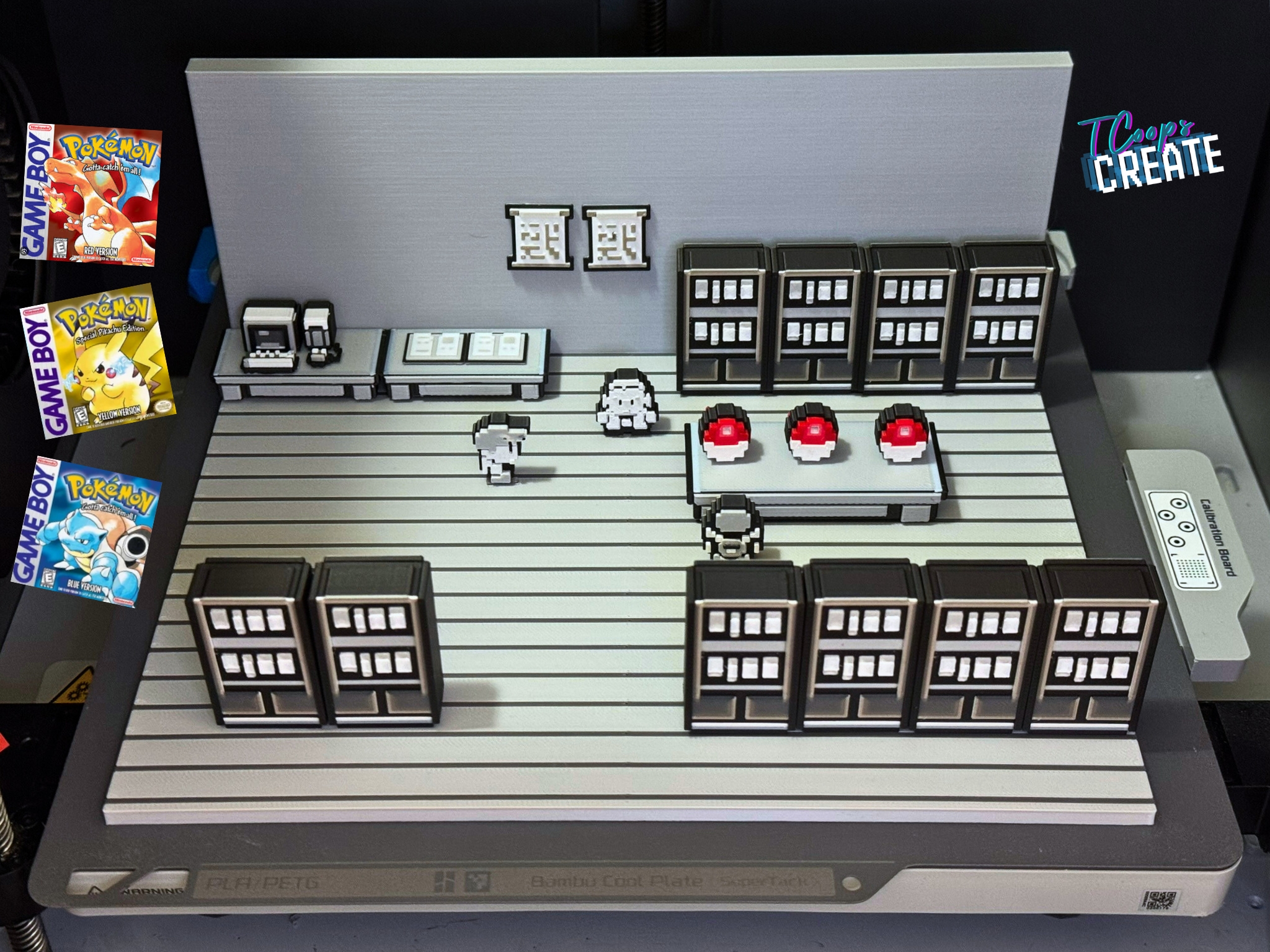 🎮 Pokémon Blue/Red 3D Diorama | Professor Oaks Lab | First Pokemon Selection